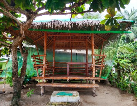 Bamboo pavilion in the garden