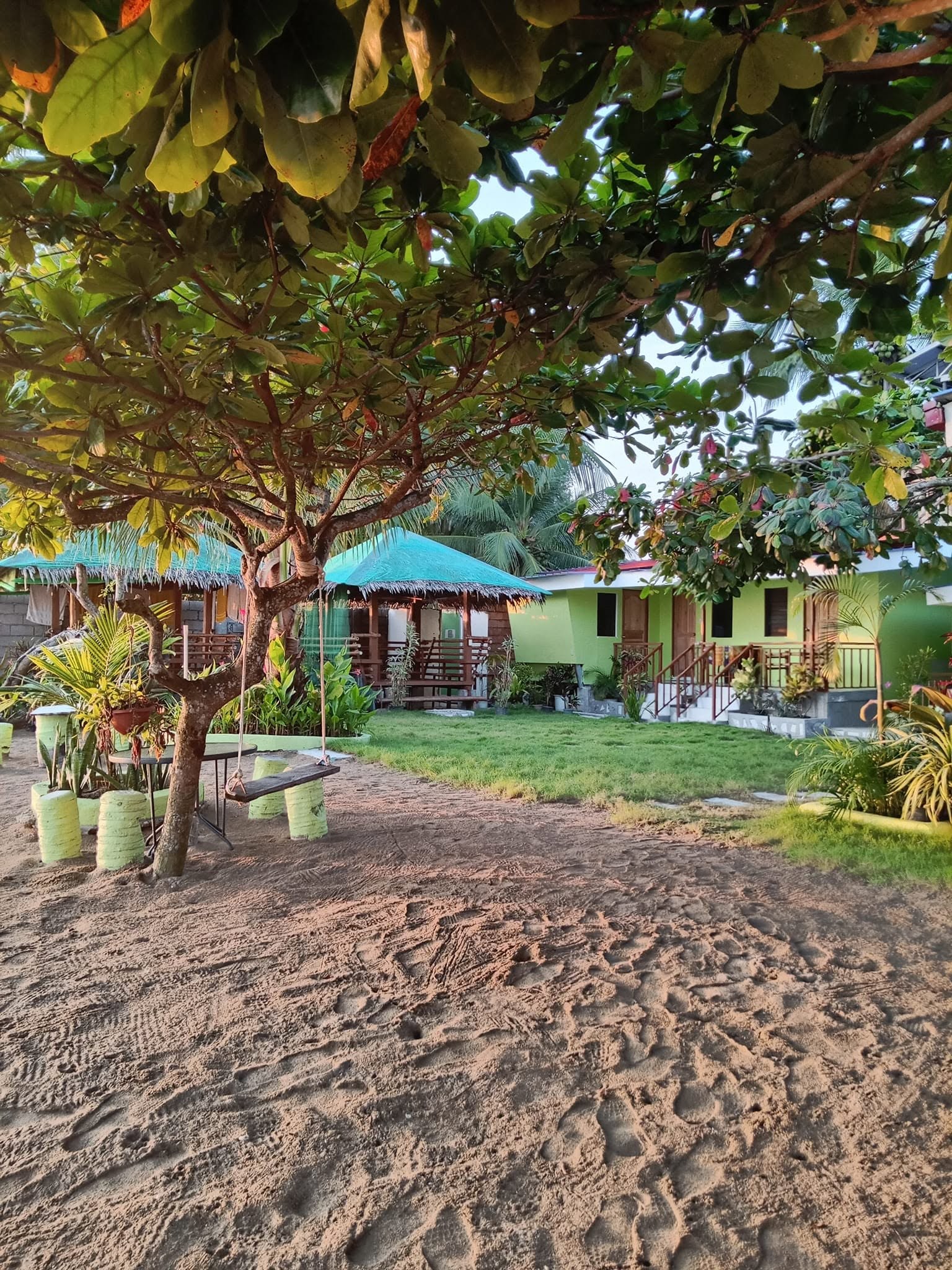 Resort grounds at sunrise